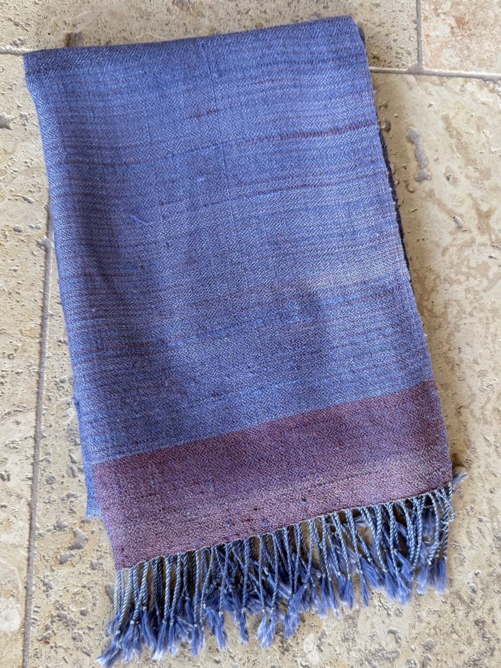 Hand Woven Raw Silk Scarf